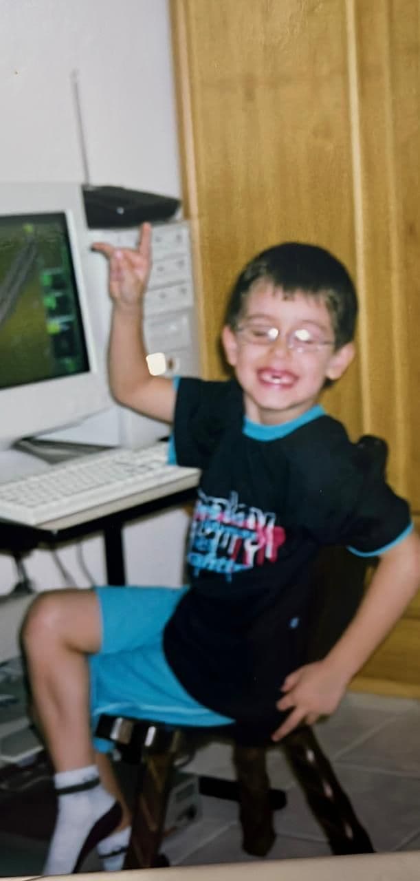 Me as a child playing Diablo